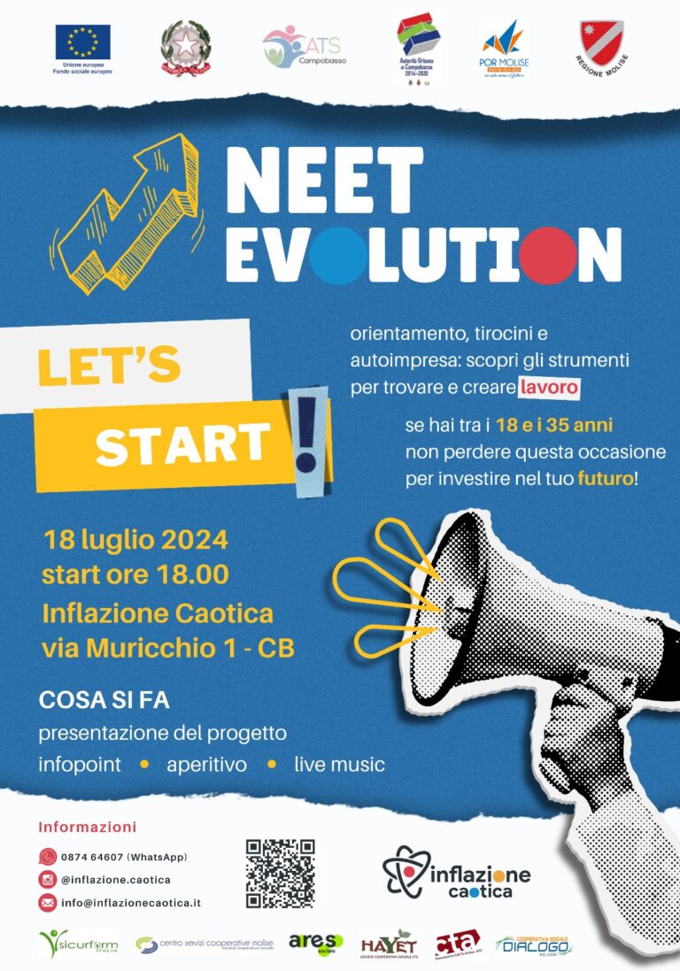 NEET EVOLUTION: tirocini aziendali e percorsi per la creazione d’impresa