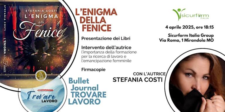 SICURFORM MIRANDOLA, IL 4 APRILE EVENTO CON L’AUTRICE STEFANIA COSTI
